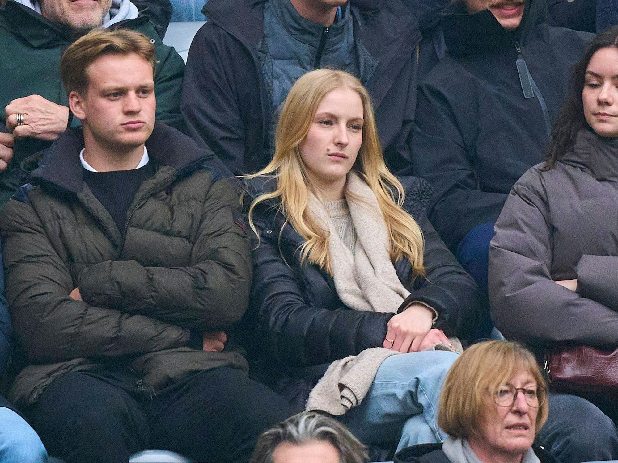 Luis Urbig auf der Tribüne in der Allianz-Arena.