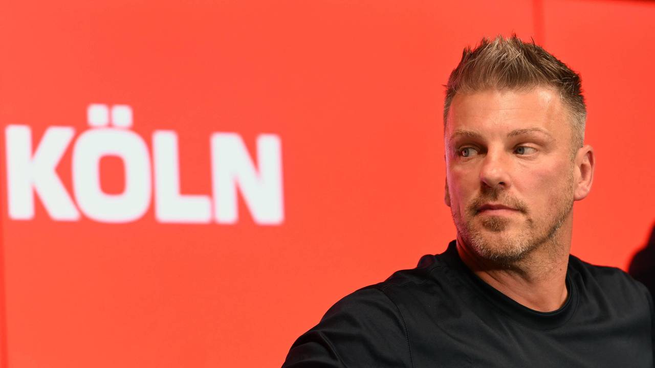 Lukas Kwasniok bei seiner Vorstellung beim 1. FC Köln.
