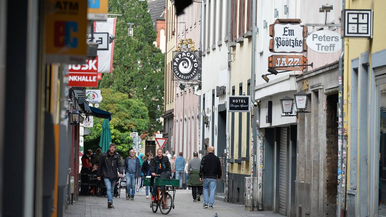 Die Mertensgasse in der Düsseldorfer Altstadt.