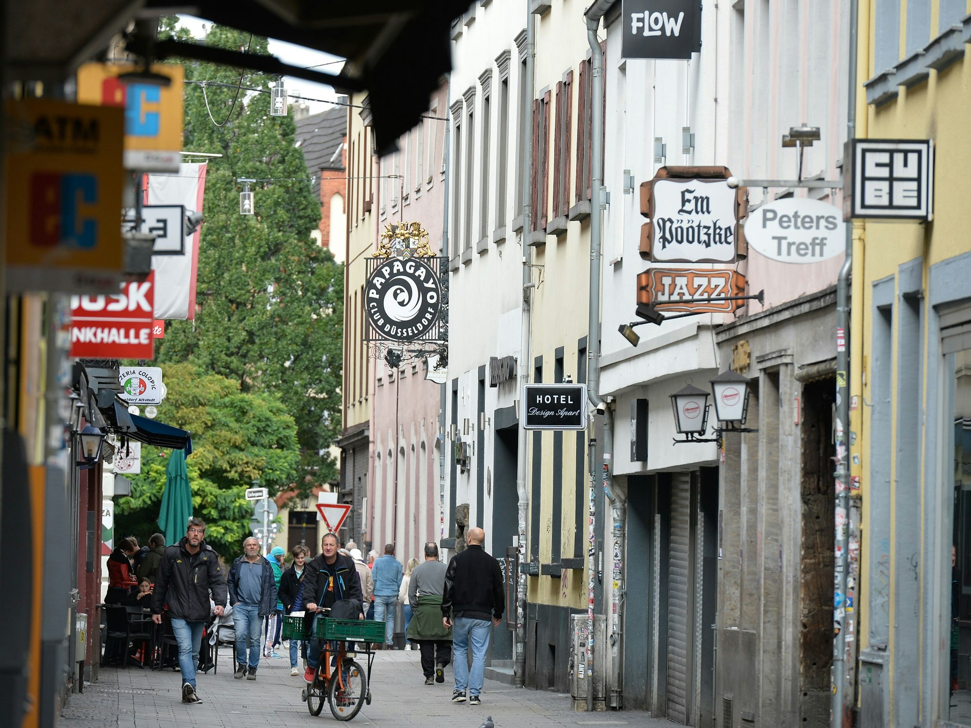 Die Mertensgasse in der Düsseldorfer Altstadt.