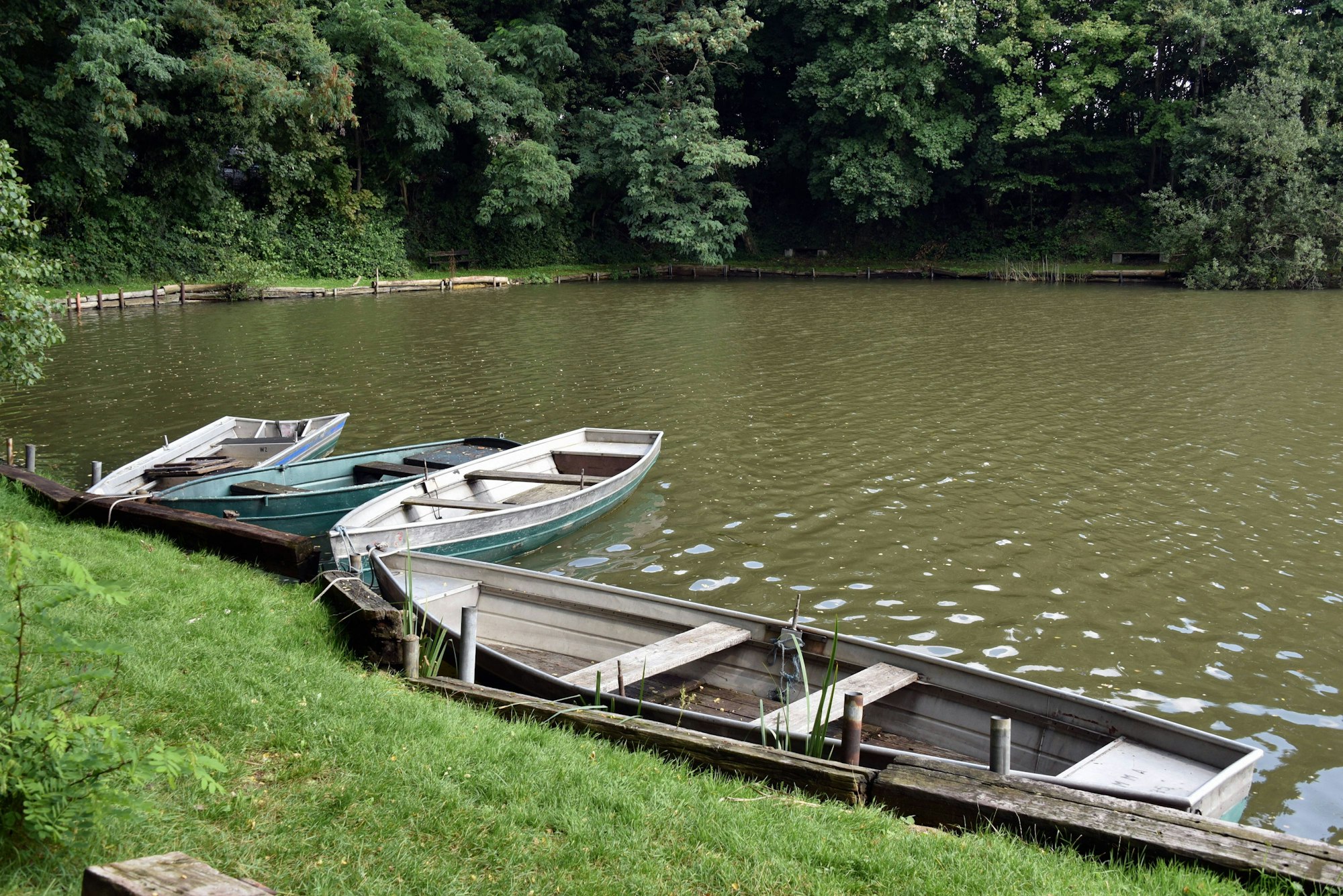 Ein Großaufgebot an Rettungskräften sucht nach einem vermissten jungen Mann am Berggeistweiher. Das Archivbild zeigt den Berggeistweiher im August 2021.