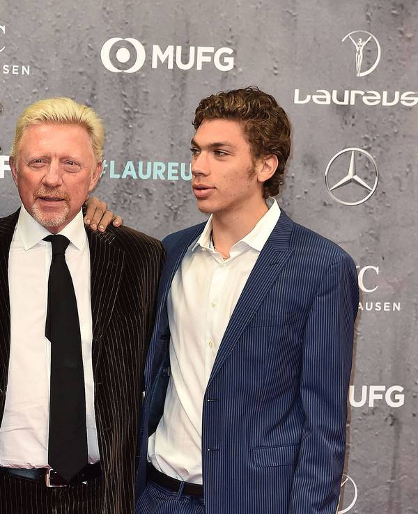 Boris Becker mit seinen zwei ältesten Söhnen Elias (r.) und Noah (l.). (Archivfoto)