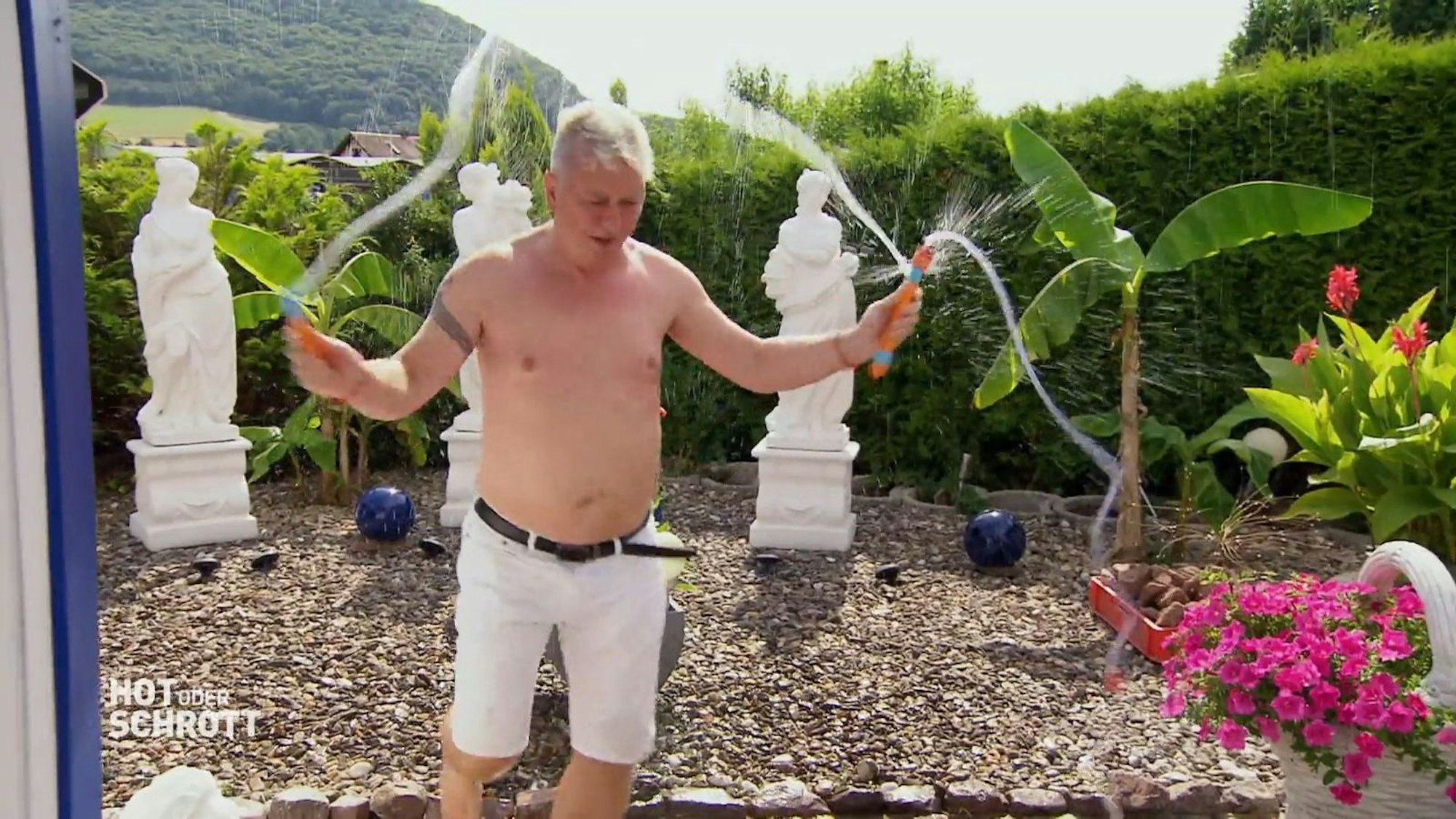 Kindern macht der „Hydro Splash“ bestimmt Spaß, Hubert Fella auch.
(Bild: RTL)