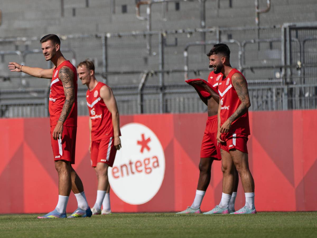 Tom Krauß beim Trainingsauftakt von Mainz 05.