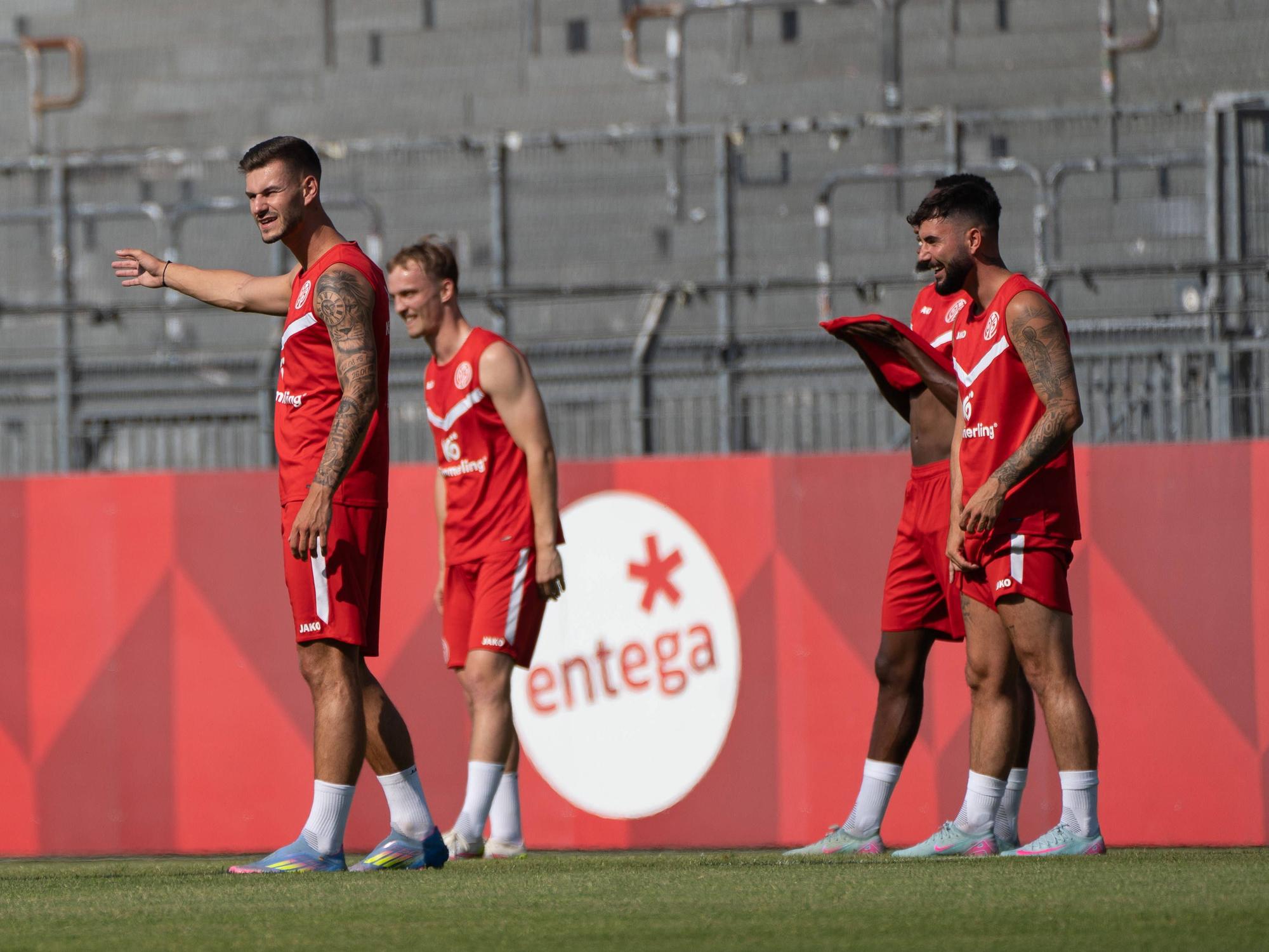 Tom Krauß beim Trainingsauftakt von Mainz 05.
