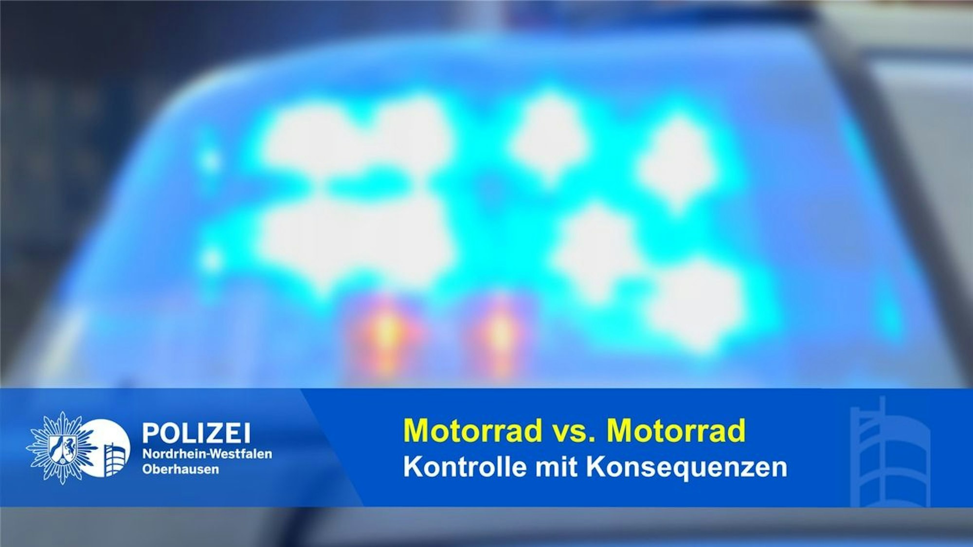 Symbolbild zu einer Motorradkontrolle der Polizei in Oberhausen, bei der ein Fahrer ohne gültige Fahrerlaubnis mit gestohlenem Kennzeichen und unter Drogeneinfluss erwischt wurde