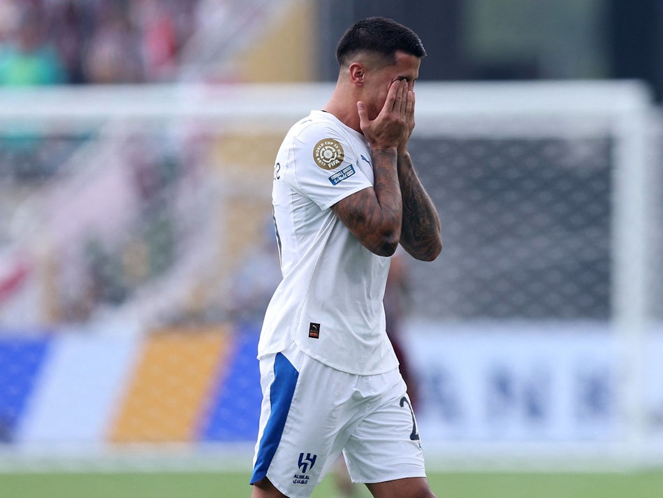 Joao Cancelo weint beim Spiel von Al-Hilal bei der Klub-WM