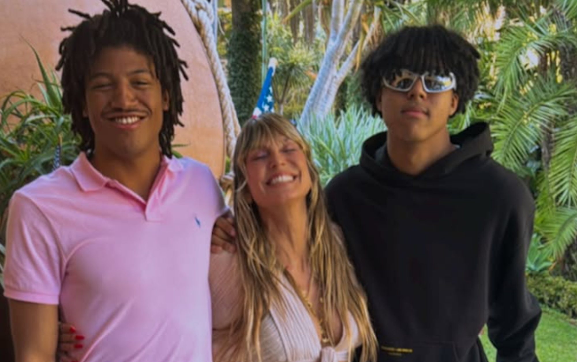 Heidi Klum mit ihren Söhnen Henry und Johan Samuel am 4. Juli 2025 auf Instagram