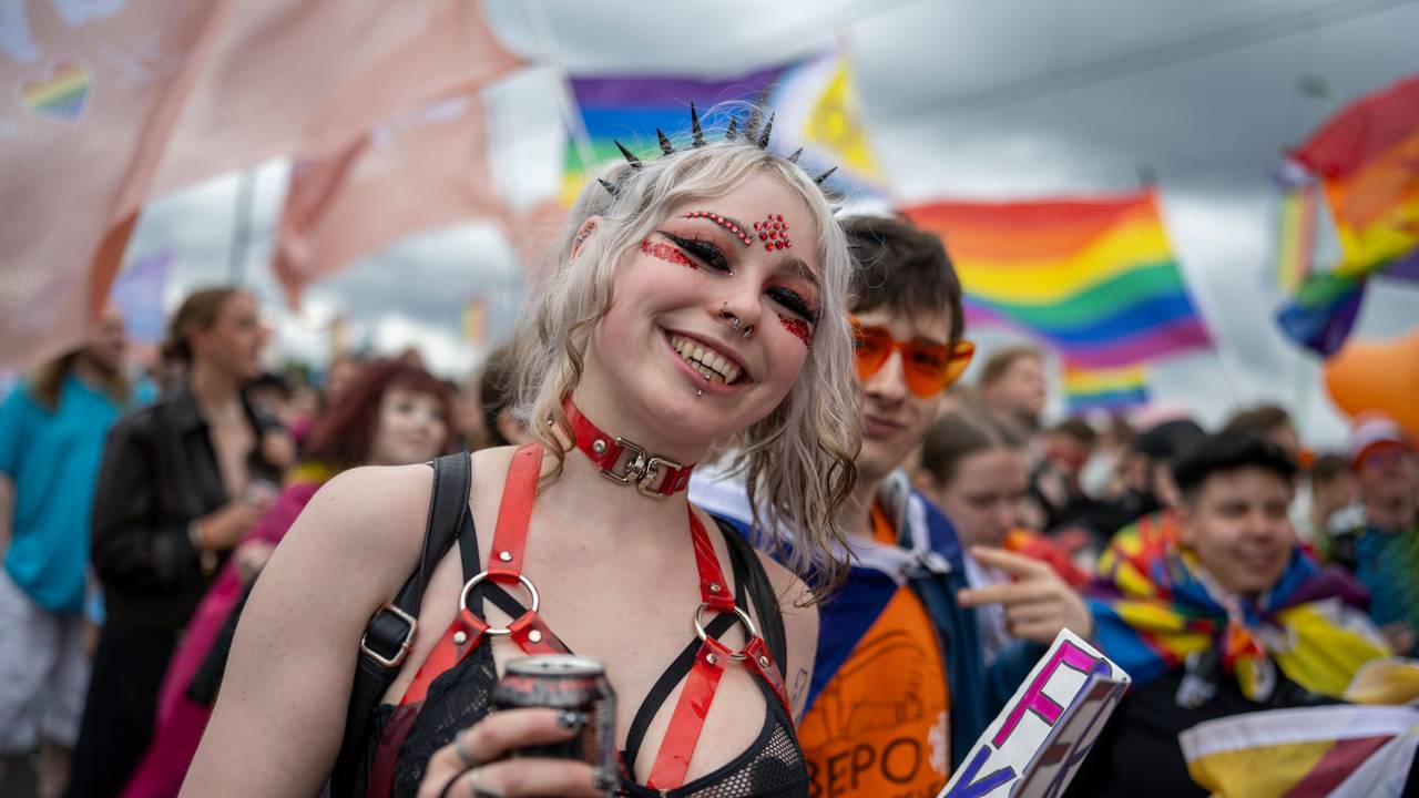 Feiernde beim CSD