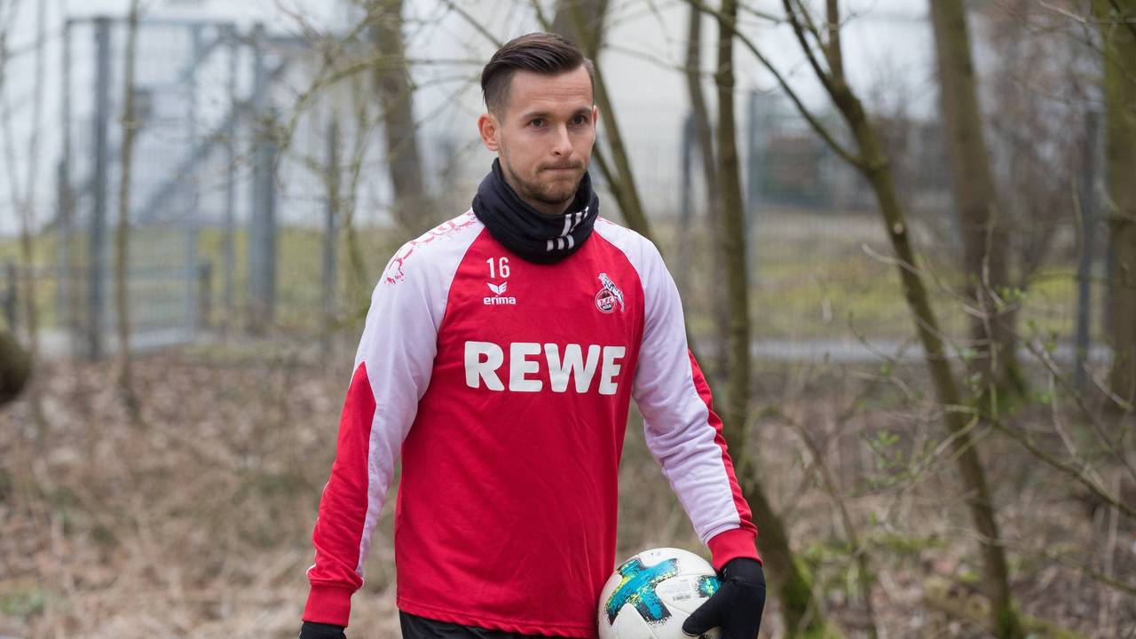 Der ehemalige Köln-Profi Pawel Olkowski am 21. März 2018 auf dem Weg zum Training.