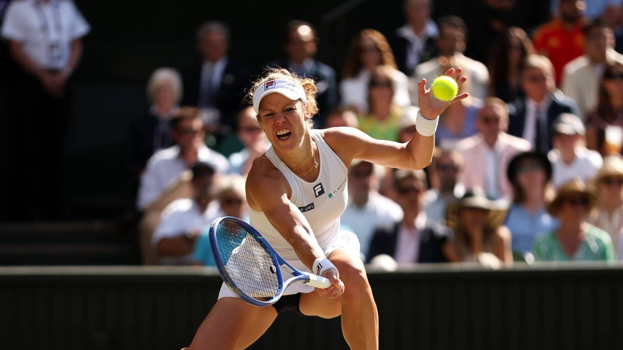 Tennis-Profi Laura Siegemund am Dienstag (8. Juli 2025) im Wimbledon-Viertelfinale gegen Aryna Sabalenka.