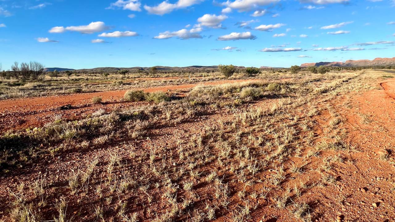 Blick auf das Outback im Roten Zentrum von Australien, aufgenommen nahe der Ortschaft Tywenpe im Northern Territory.