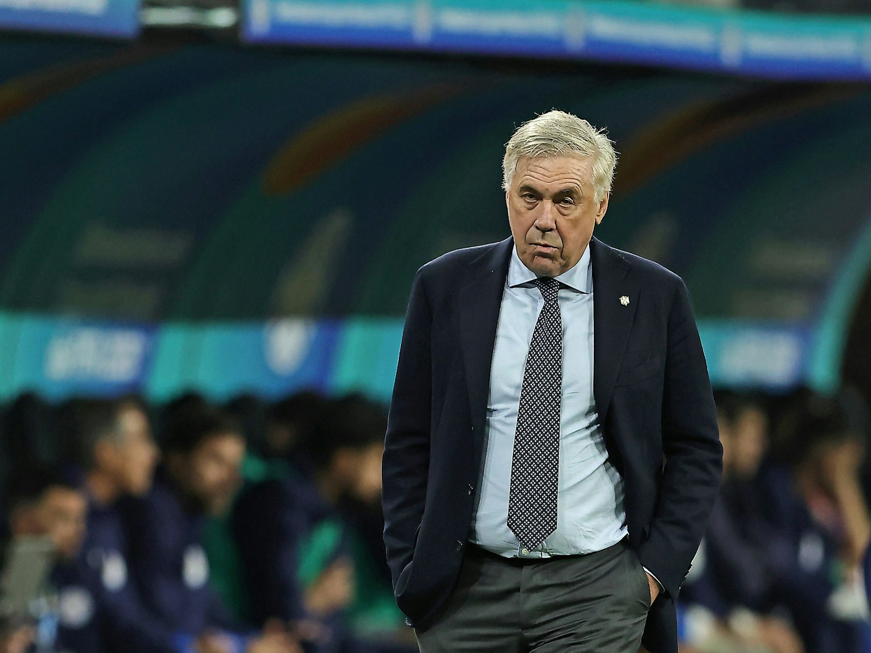 Brasilien-Coach Carlo Ancelotti am 10. Juni 2025 beim Spiel gegen Paraguay.