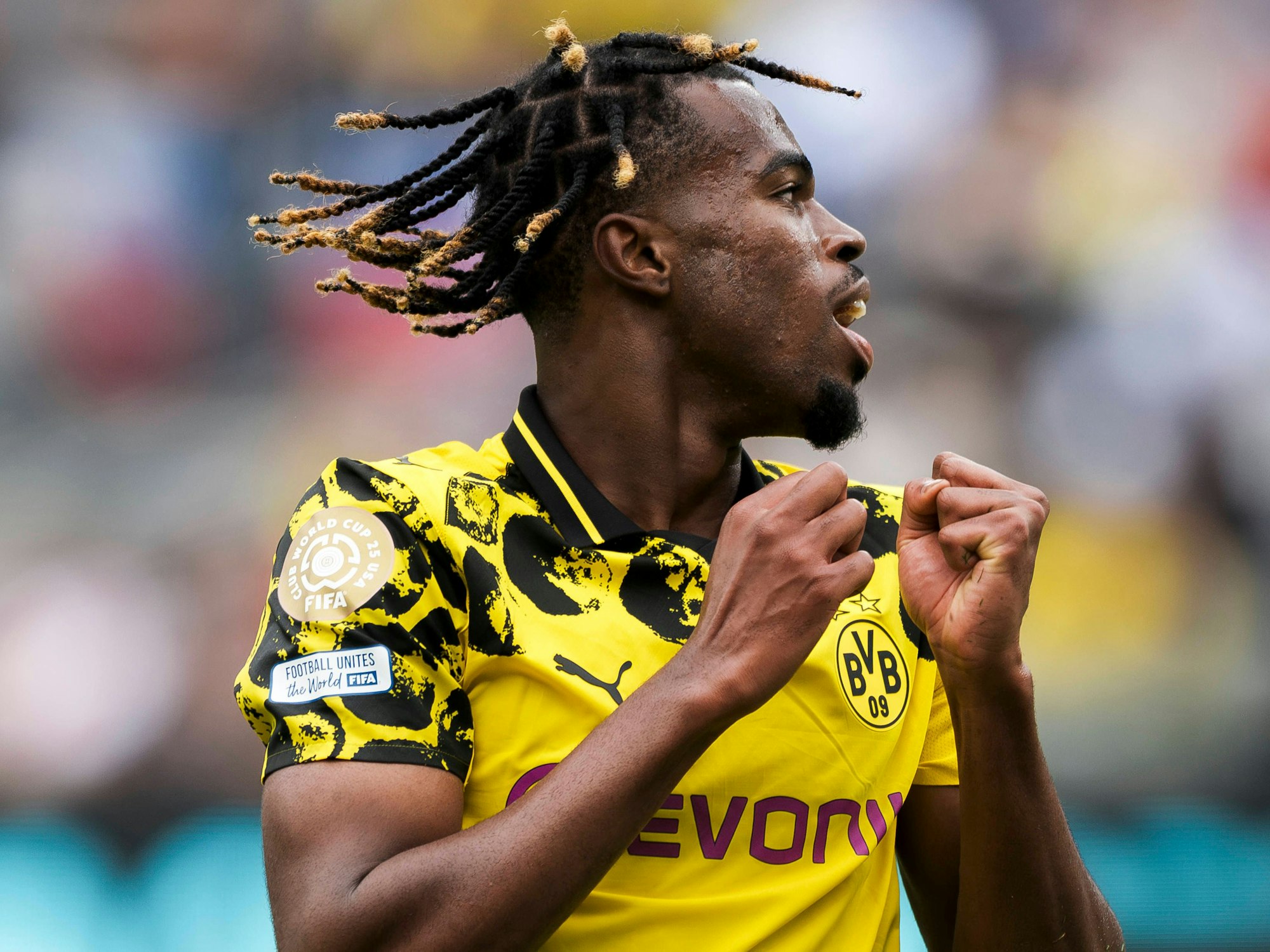 Carney Chukwuemeka beim Spiel der Klub-WM gegen Fluminense.