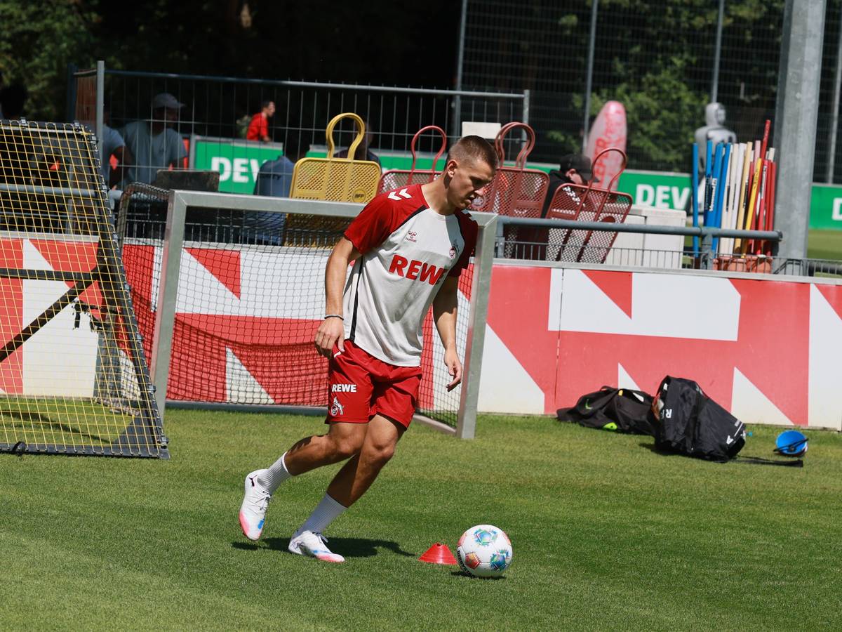 Florian Dietz beim Training des 1. FC Köln.