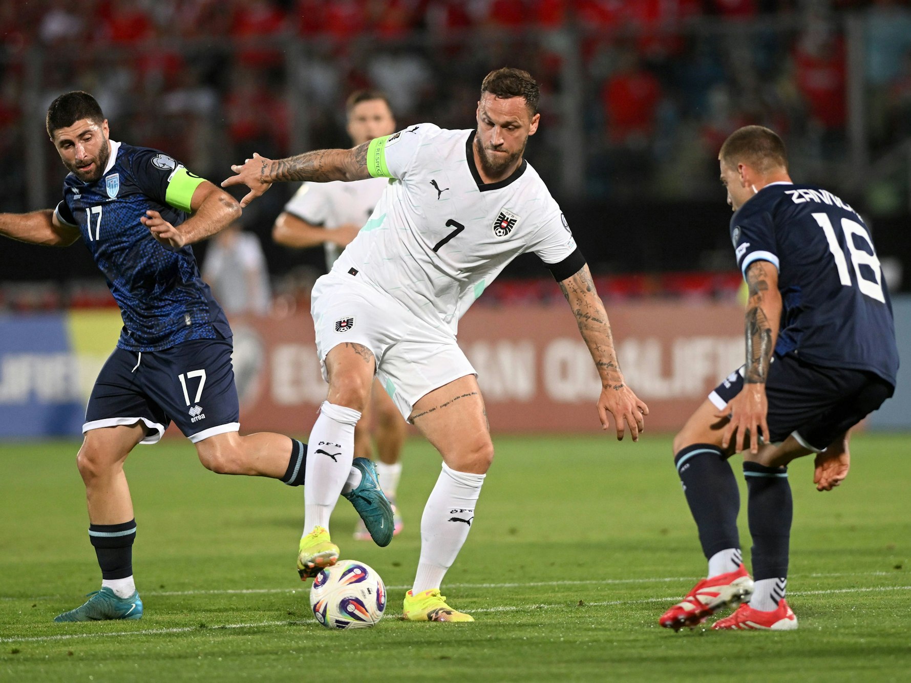 Marko Arnautovic für die österreichische Nationalmannschaft gegen San Marino.