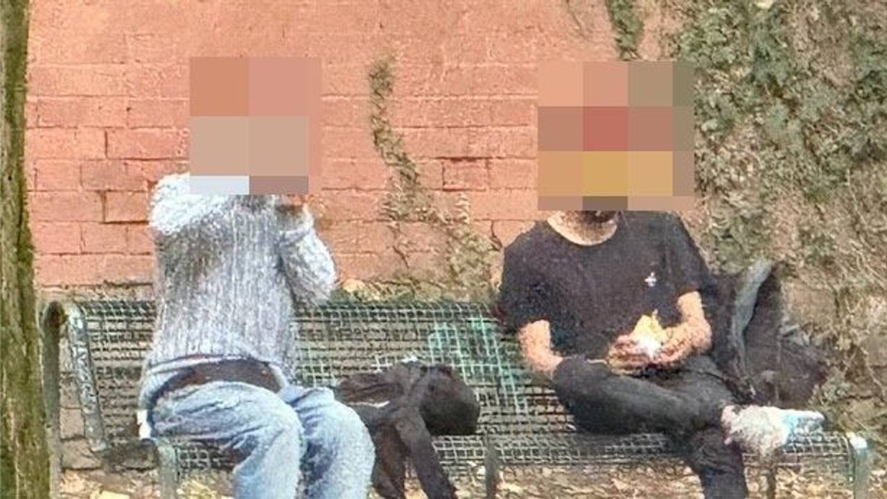 Crack-Konsumierenden auf dem Spielplatz neben der IGES an der Huhnsgasse