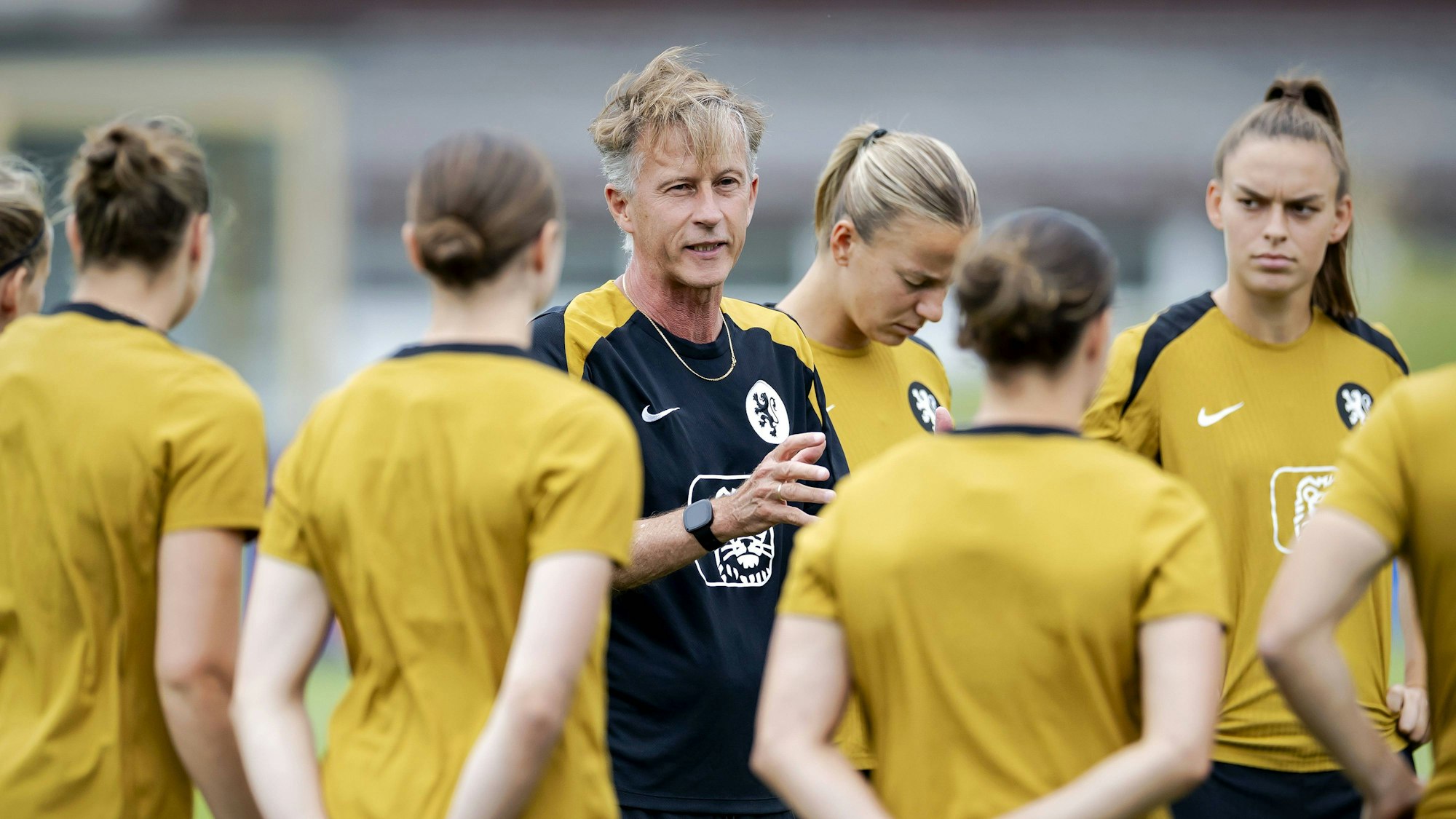 Andries Jonker beim Training der Niederlande.