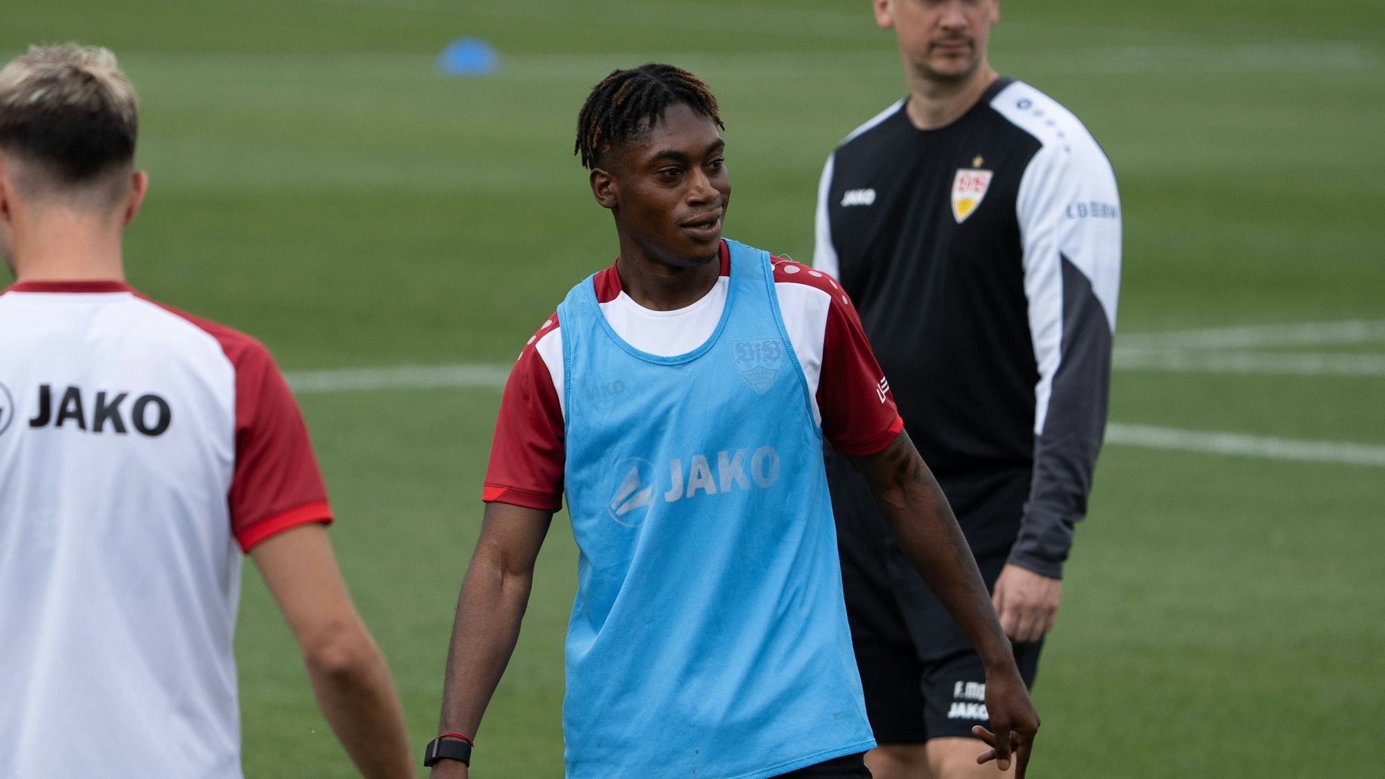 Justin Diehl beim VfB Stuttgart im Training.