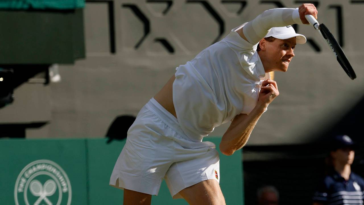 Jannik Sinner am Sonntag (13. Juli 2025) im Finale von Wimbledon.