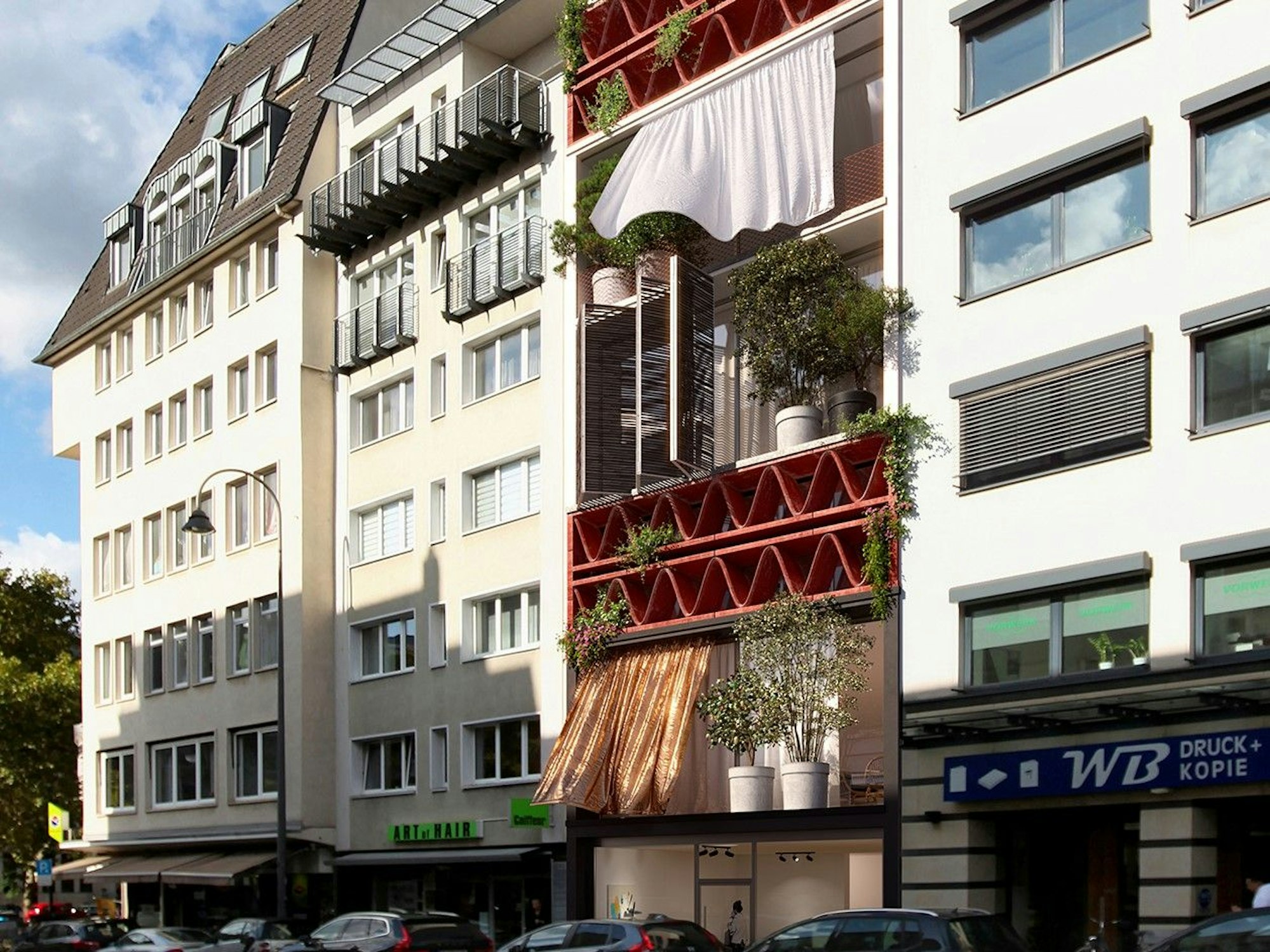 Entwurf einer Bebauung in der Christophstraße.