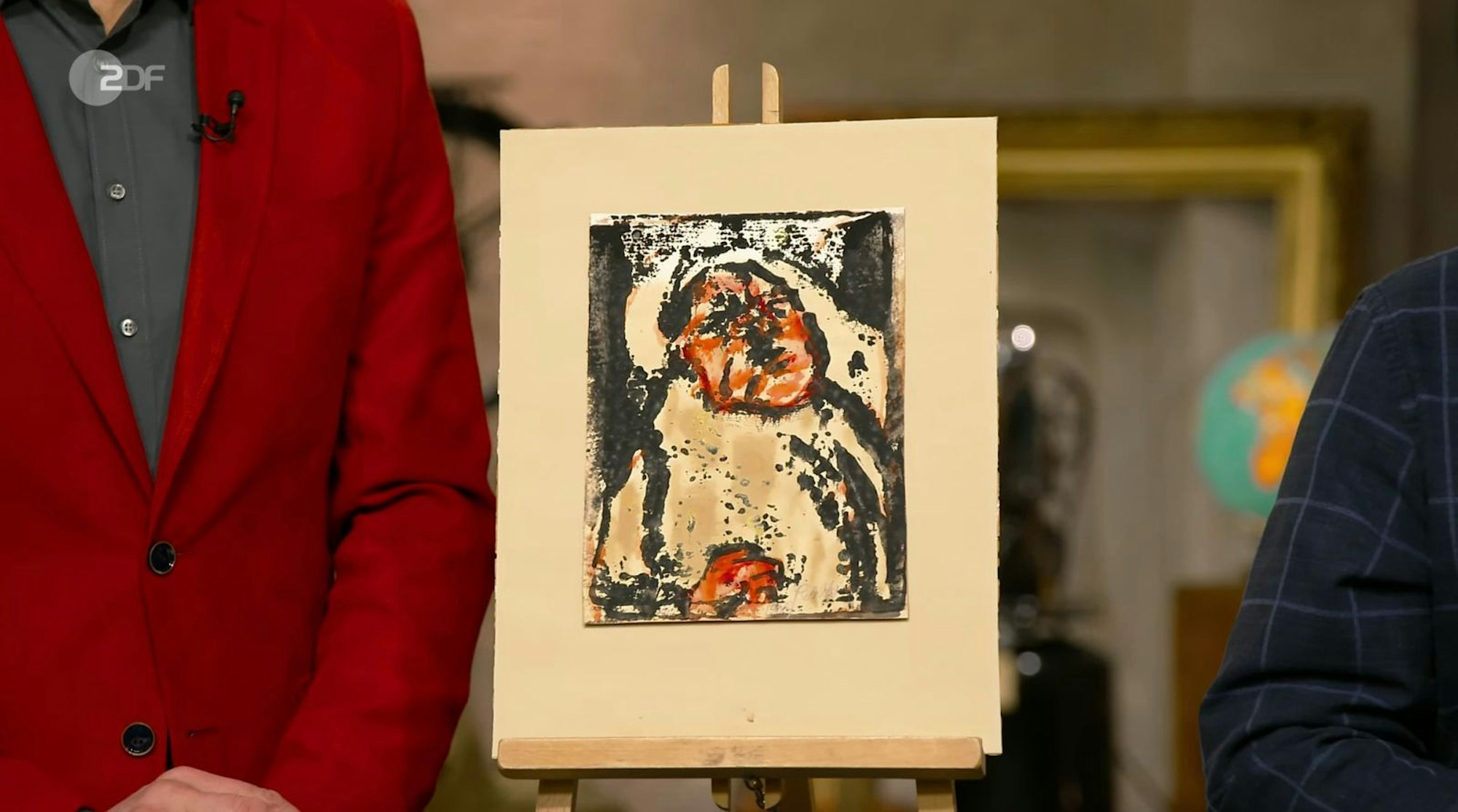 Zum Verkauf stand ein kleinformatiges Unikat von Christian Rohlfs. (Bild: ZDF)