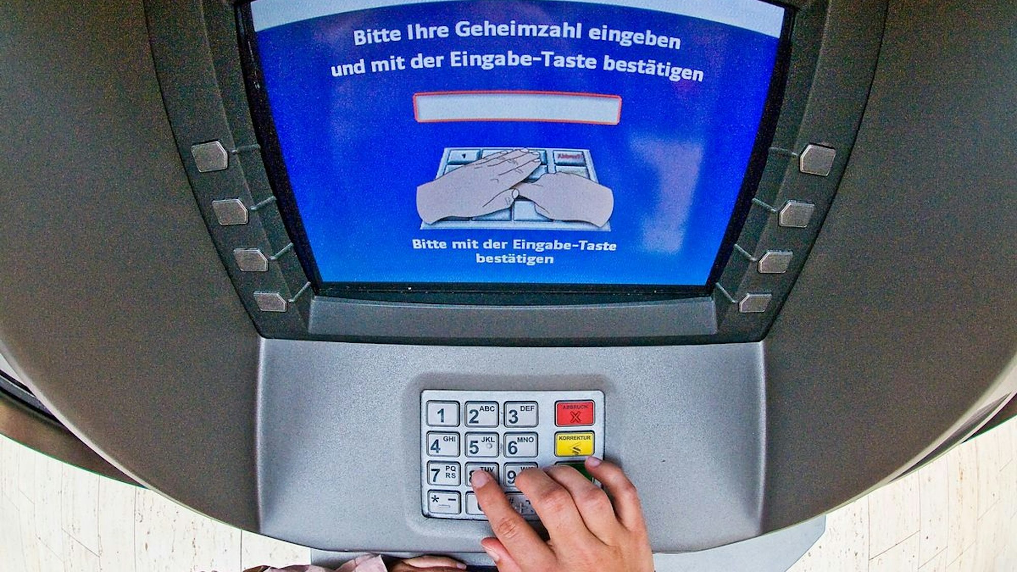 Ein Geldautomat.