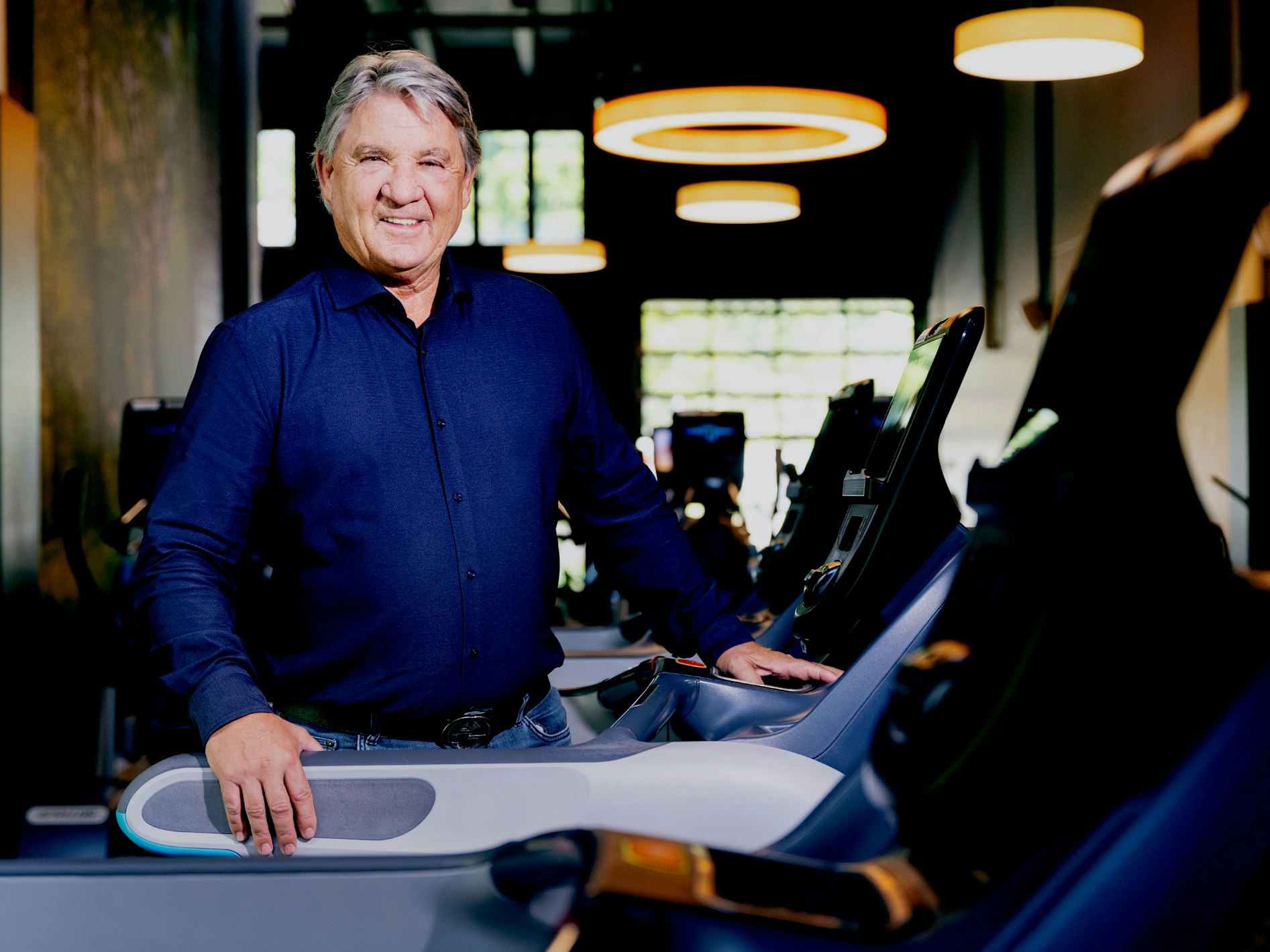 Frank Böhme, Gründer der Fitnessstudio-Kette Just Fit, in der Firmenzentrale in Frechen