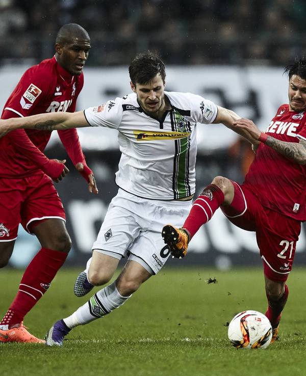 Havard Nordtveit im Derby gegen den 1. FC Köln für Borussia Mönchengladbach im Einsatz.