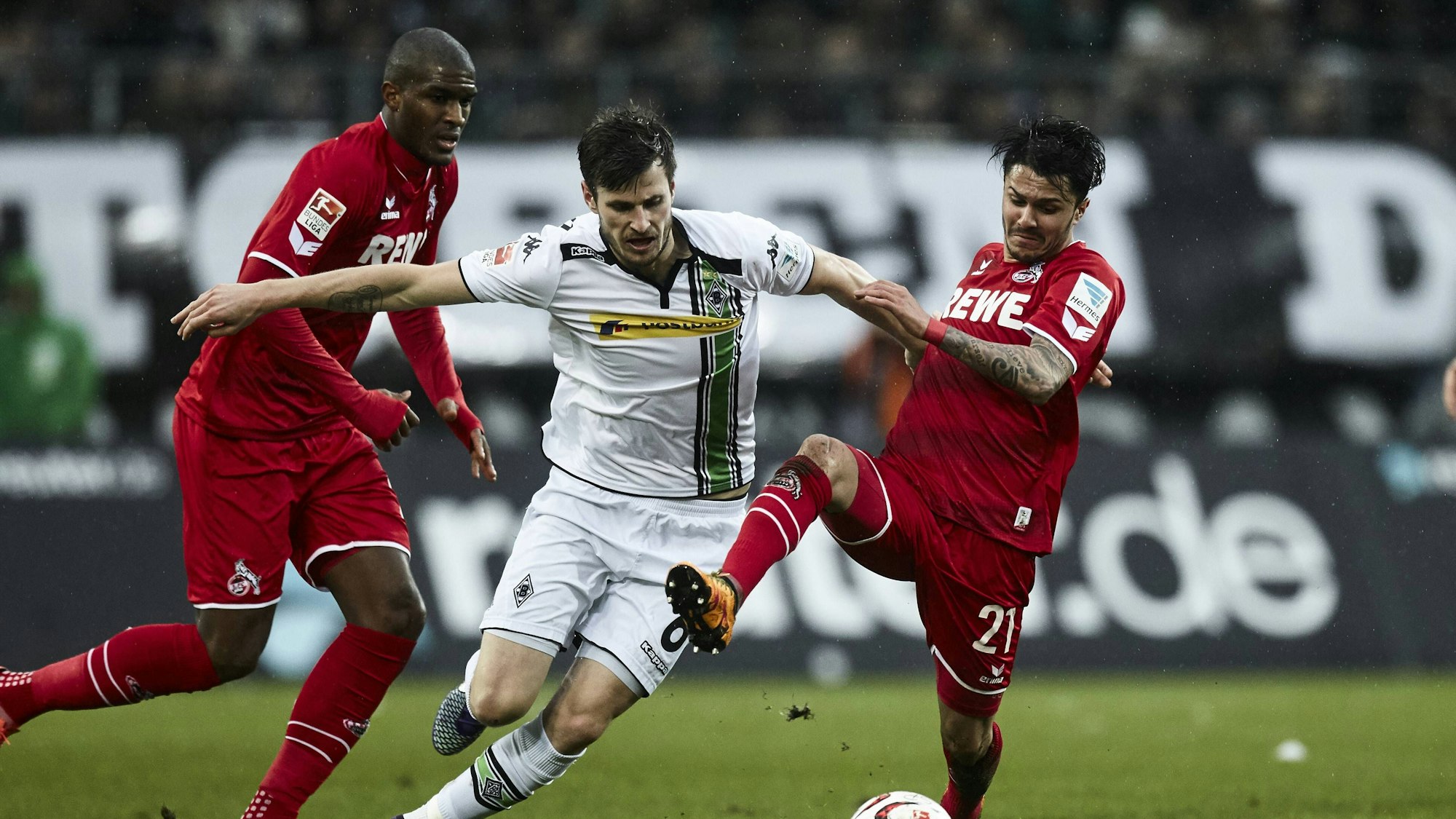 Havard Nordtveit im Derby gegen den 1. FC Köln für Borussia Mönchengladbach im Einsatz.