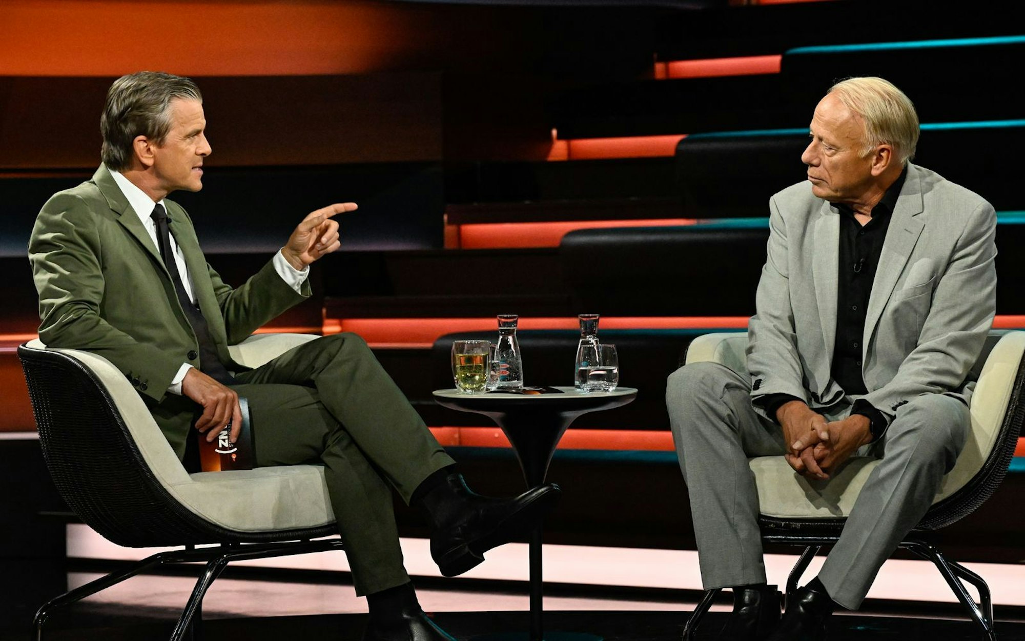 Im Gespräch mit ZDF-Moderator Markus Lanz äußerte sich Jürgen Trittin nicht nur ehrlich zur geplatzten Verfassungsrichterwahl, sondern auch zur deutschen China-Politik. (Bild: ZDF / Markus Hertrich)