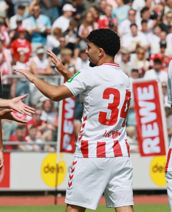 Testspiel im Juli 2025: SV Bergisch Gladbach gegen 1. FC Köln mit Etienne Borie und Fayssal Harchaoui