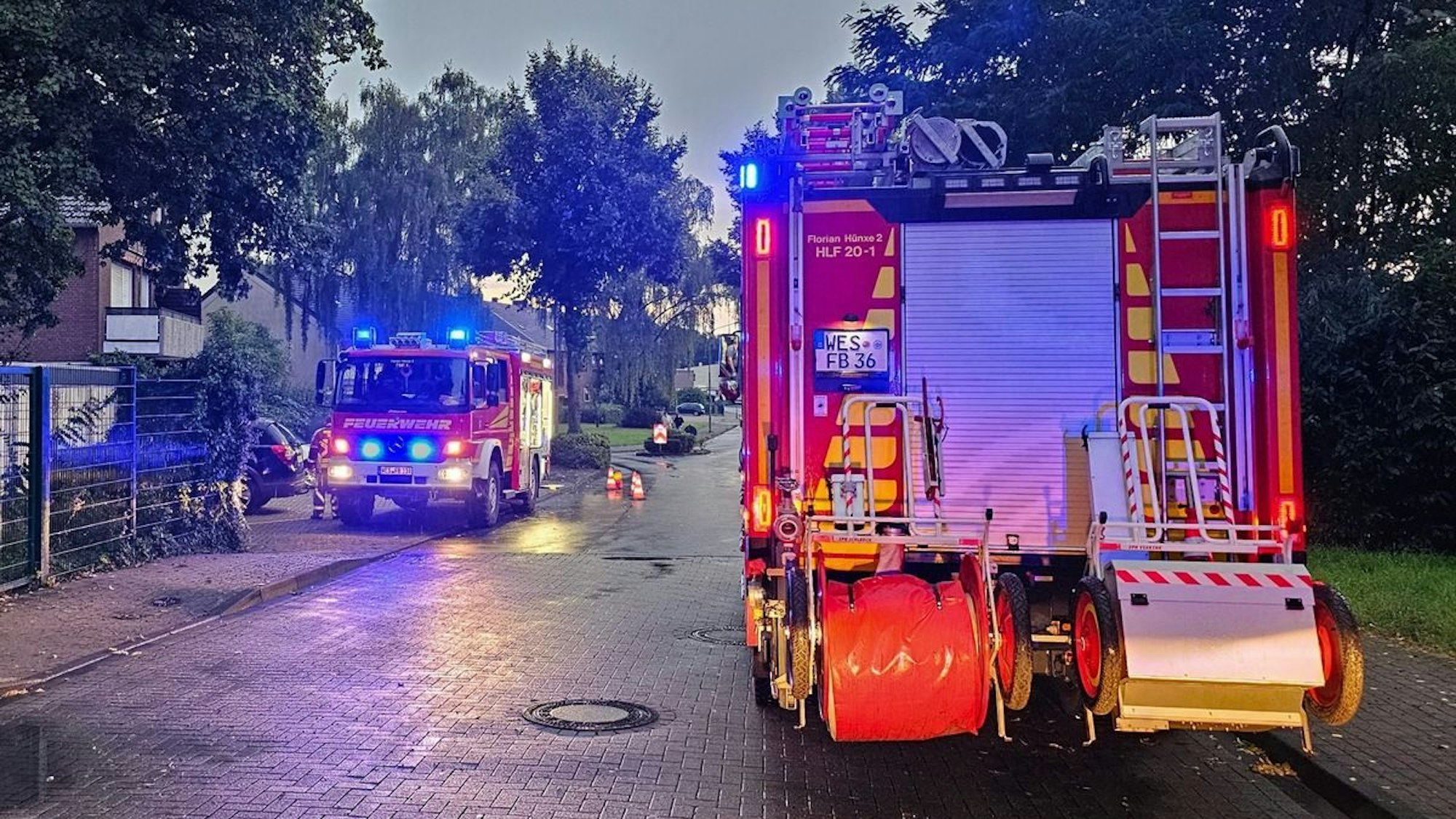 FW Hünxe: Zwei unwetterbedingte Einsätze für die Feuerwehr Hünxe