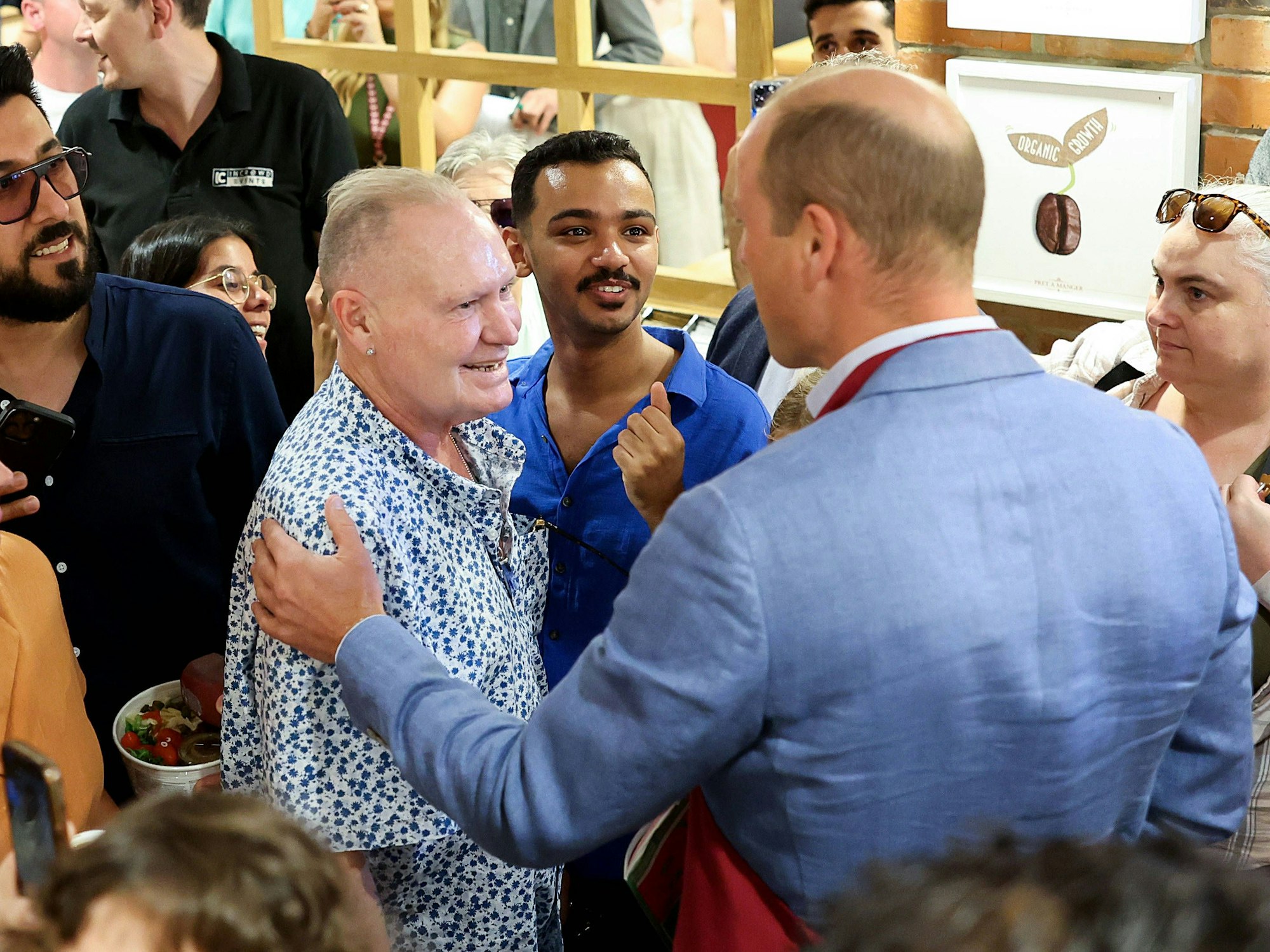 Paul Gascoigne bei einem Treffen mit Prinz William.