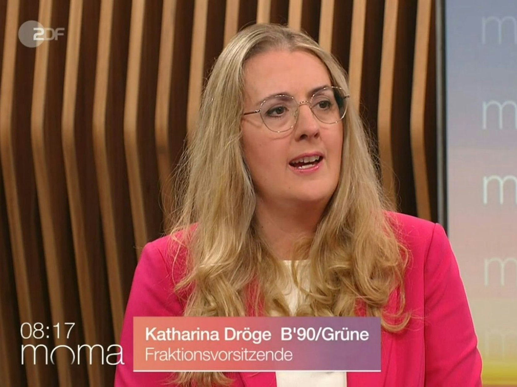 Katharina Dröge wirft Alexander Dobrindt „Schaumschlägerei“ vor. (Bild: ZDF)