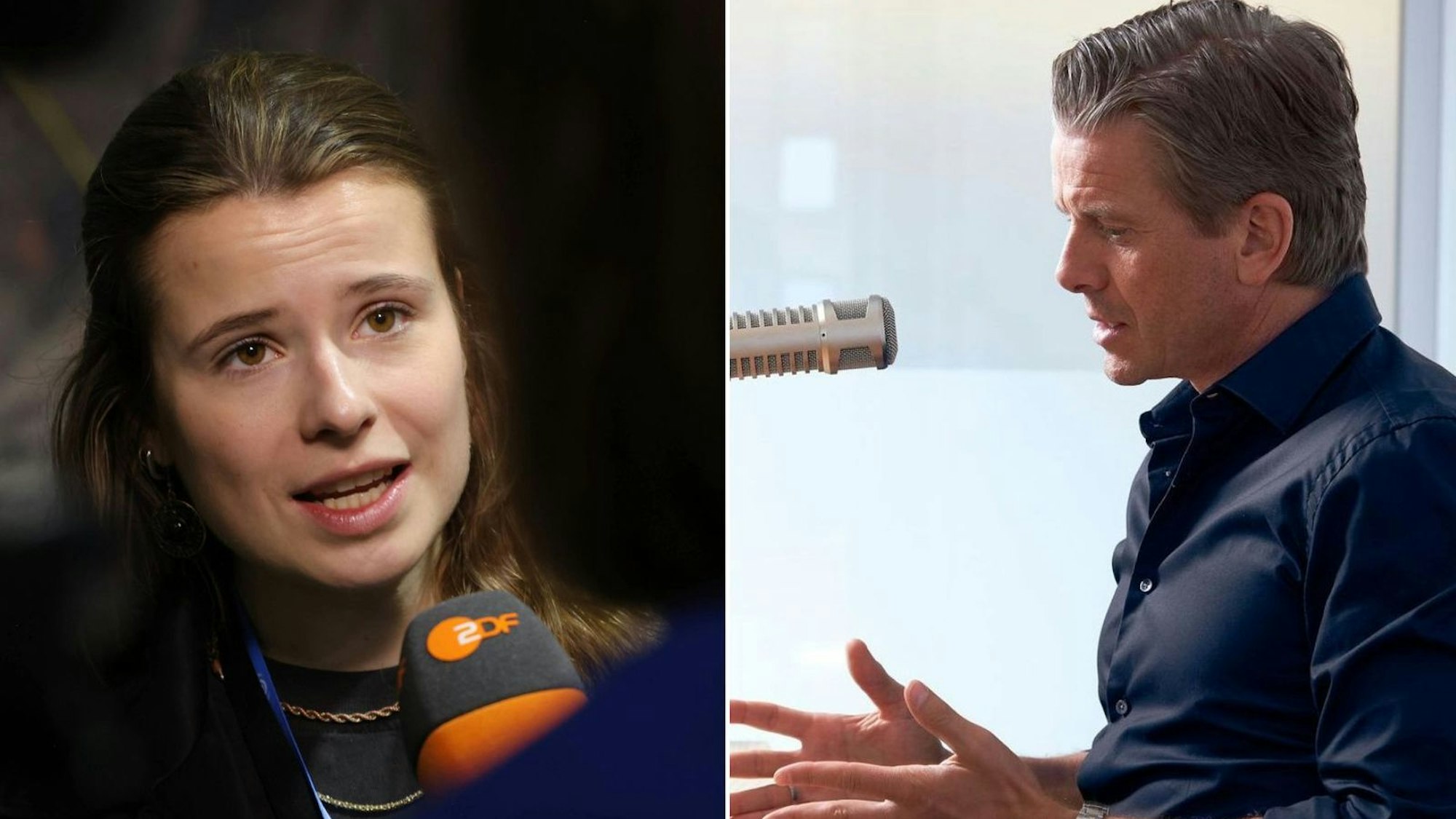 „Vor ein paar Jahren noch, Luisa, wart ihr Helden“, befand Markus Lanz im Gespräch mit Aktivistin Luisa Neubauer. (Bild: 2024 Getty Images/Sean Gallup / ZDF/Christian Bruch (Fotomontage))