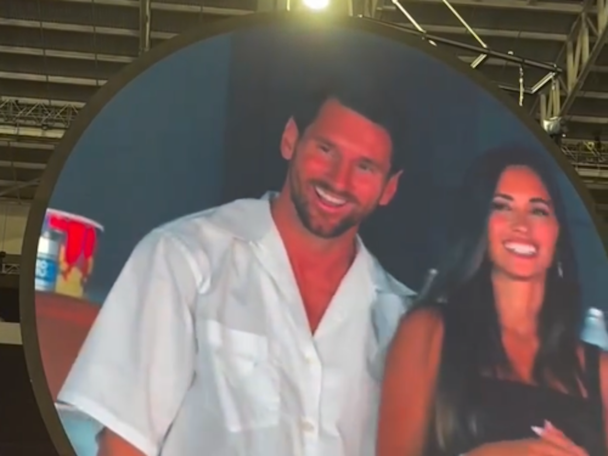 Lionel Messi und seine Frau beim Coldplay-Konzert.