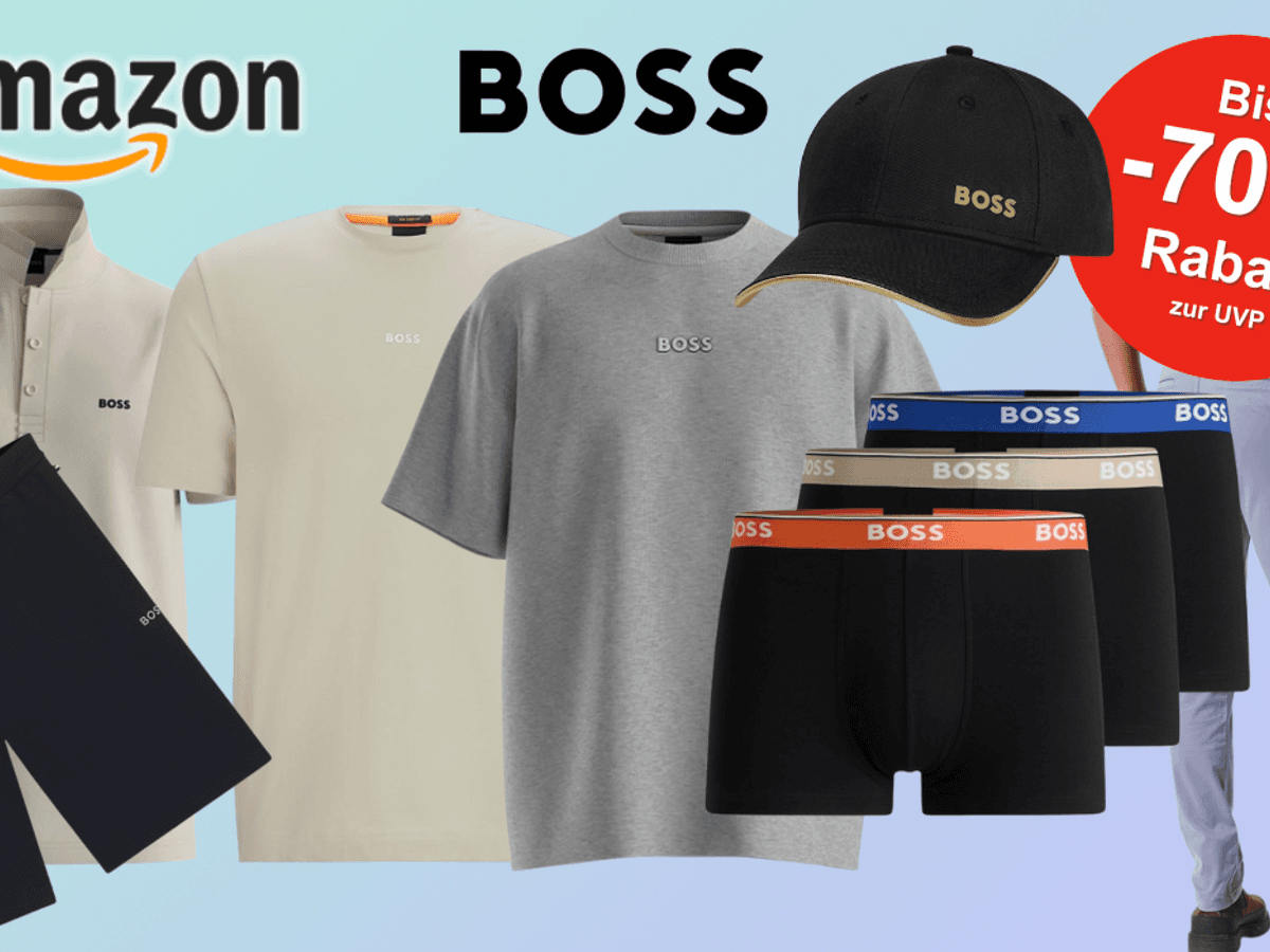 Auf dem Bild sind BOSS Artikel im Amazon Sale zu sehen.