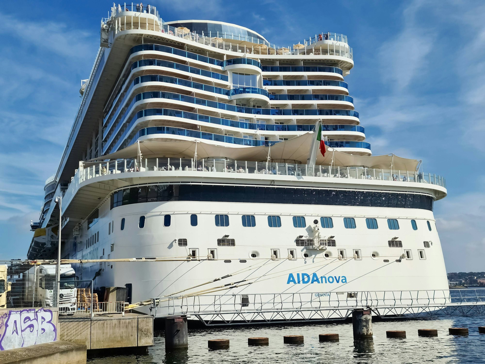Auf dem Kreuzfahrtschiff „Aida Nova“ gab es einen nächtlichen Notfall.