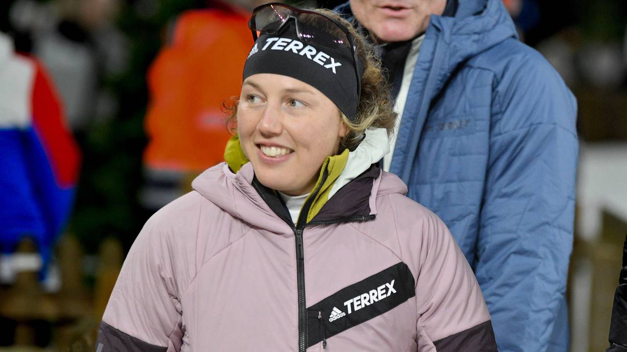 Laura Dahlmeier bei einem Biathlon-Wettbewerb.