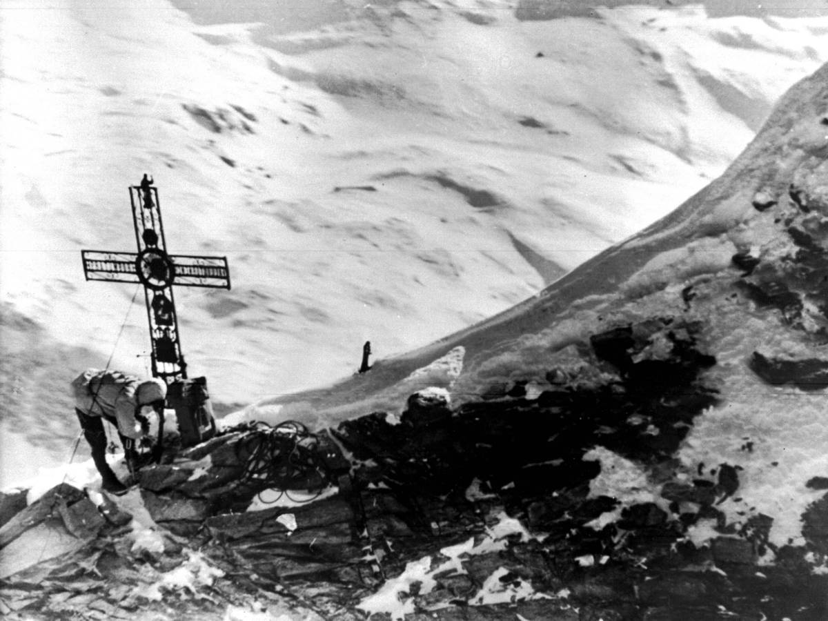 Walter Bonatti auf dem Matterhorn.