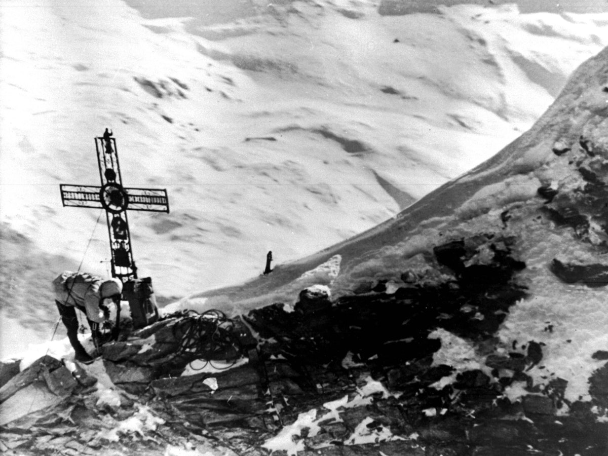 Walter Bonatti auf dem Matterhorn.