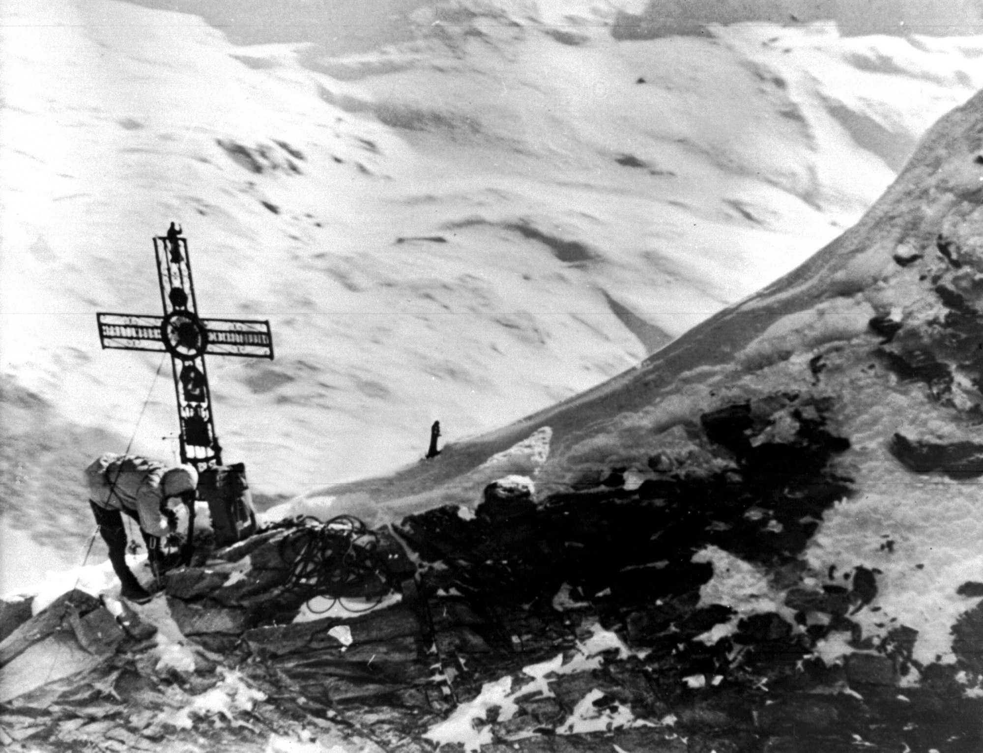 Walter Bonatti auf dem Matterhorn.