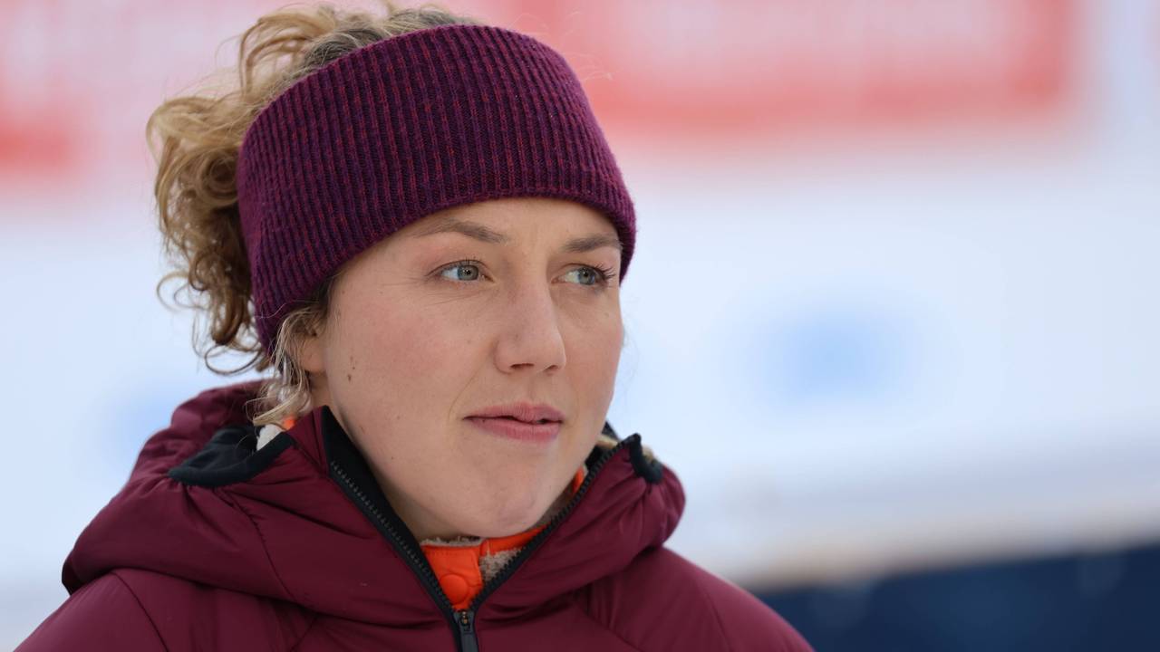 Laura Dahlmeier, hier im Jahr 2023 bei einem Auftritt als TV-Expertin.