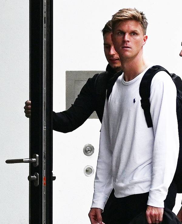 Marius Bülter auf dem Weg zum Medizincheck.