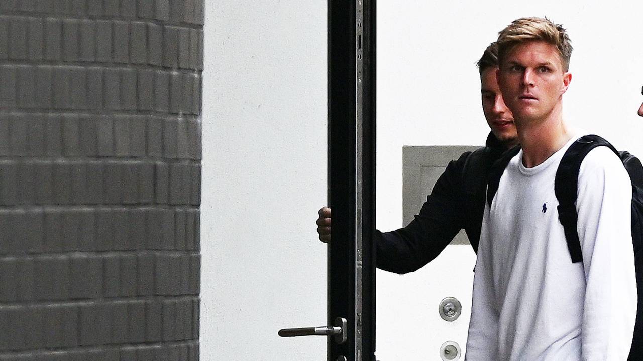 Marius Bülter auf dem Weg zum Medizincheck.