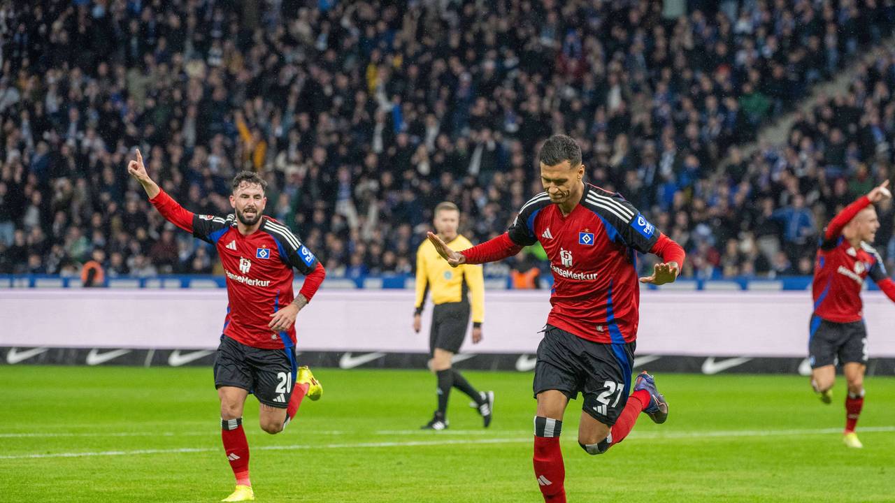 Davie Selke und Marco Richter jubeln.