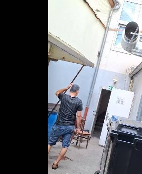 Der Hinterhof bei Anja H. im Zülpicher Viertel