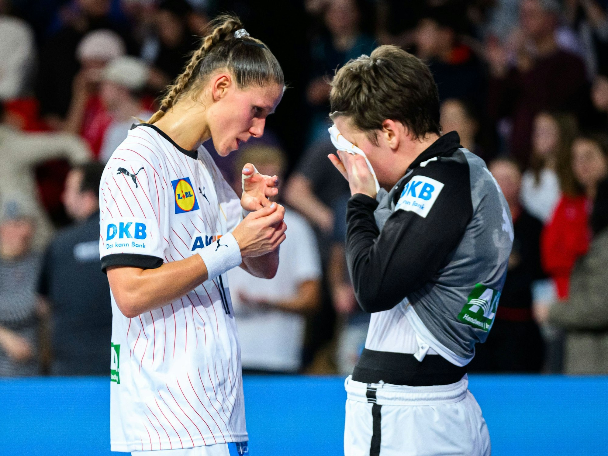 Xenia Smits ist nach einem Länderspiel enttäuscht.