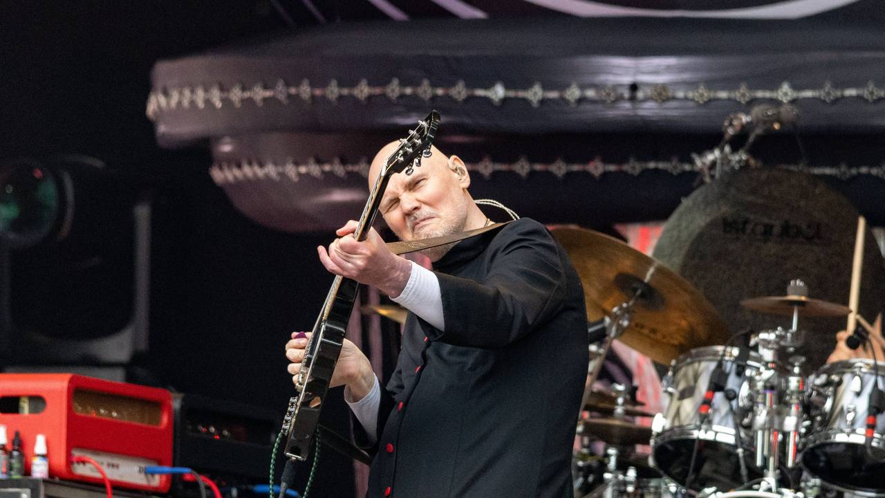 Billy Corgan von The Smashing Pumpkins beim Konzert in Bonn.
